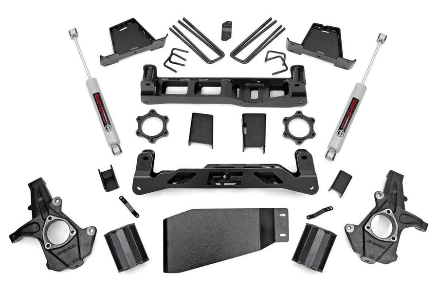 7.5" Rough Country Suspension Lift Kit with Strut Spacers/N3 Shocks for Chevy Silverado & GMC Sierra 1500 (2007-2013) 4WD