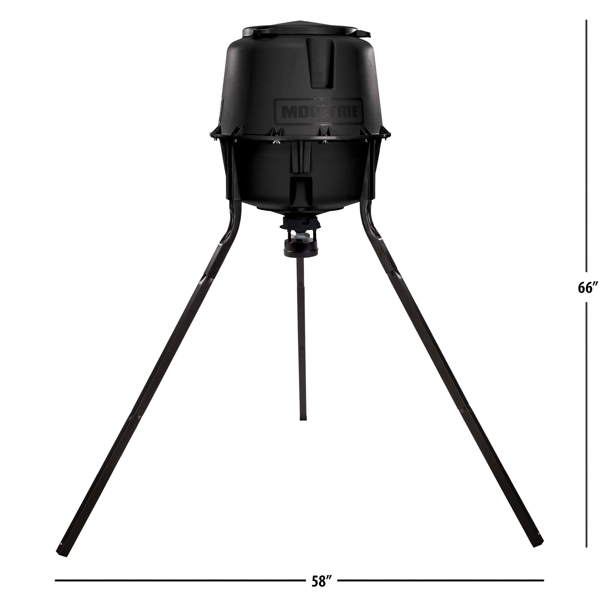 30-Gallon Moultrie Deer Feeder Tripod - Moultrie Quick-Lock Hopper System - Digital Timer Control - 200 lb Feed Capacity - Durable Polymer Build - Metal Spin Plate