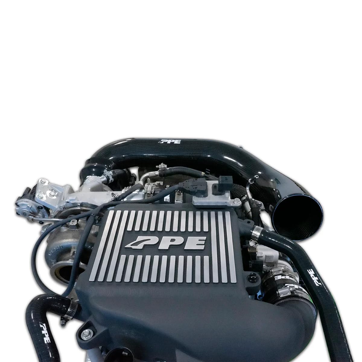 PPE Zilla Carbon Fiber Twill Weaved Intake Tube Compatible with 2020-2024 GM 1500 3.0L Diesel Engines Silverado Sierra 115020360