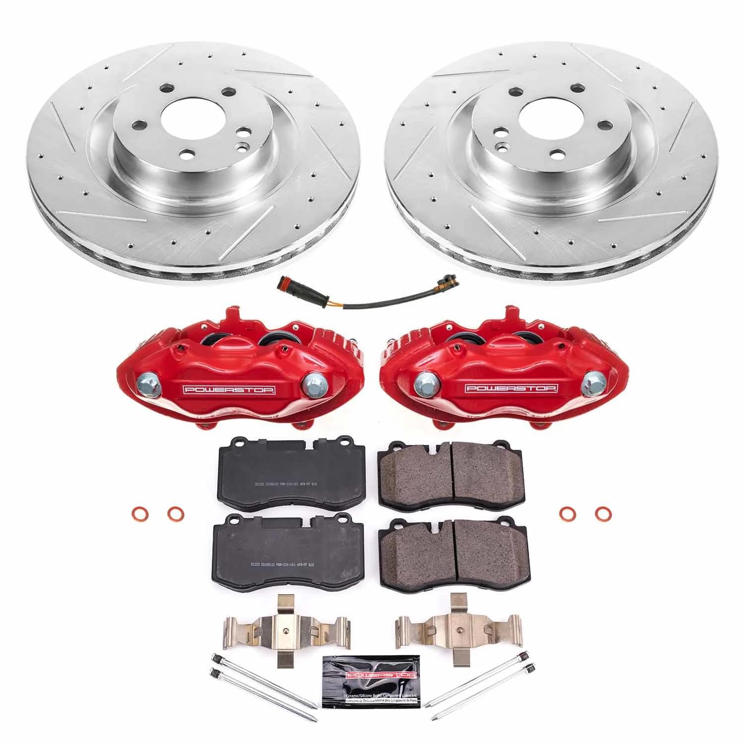 Power Stop Z23 Evolution Sport Front Brake Caliper Kit- Brake Pads, Brake Rotors and Brake Calipers For CL600, S400, S550, S600, SL550 [Model Specific]