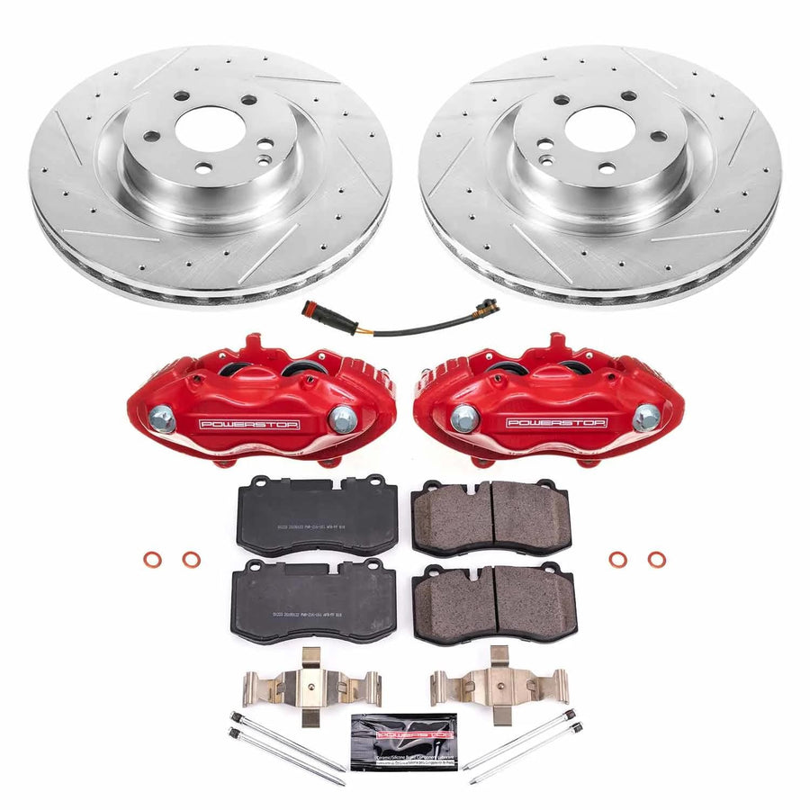 Power Stop Z23 Evolution Sport Front Brake Caliper Kit- Brake Pads, Brake Rotors and Brake Calipers For CL600, S400, S550, S600, SL550 [Model Specific]
