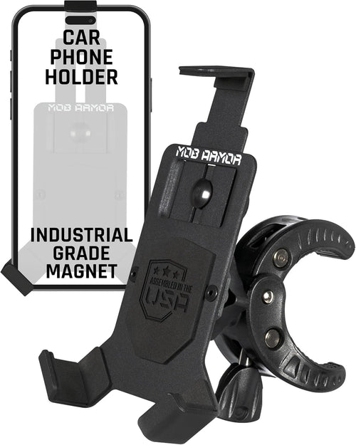 Mob Armor Claw Mount Mob with 360° Rotation - Universal Phone Mounting Clamp for Motorcycle, Jeep, Dirt Bike, Car, ATV, Boat, Truck, Emergency Vehicle - Large, Black