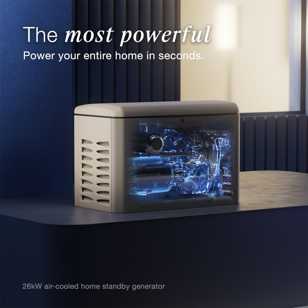 26,000-Watt RCA Air-Cooled Whole House Generator with Cold Weather Kit