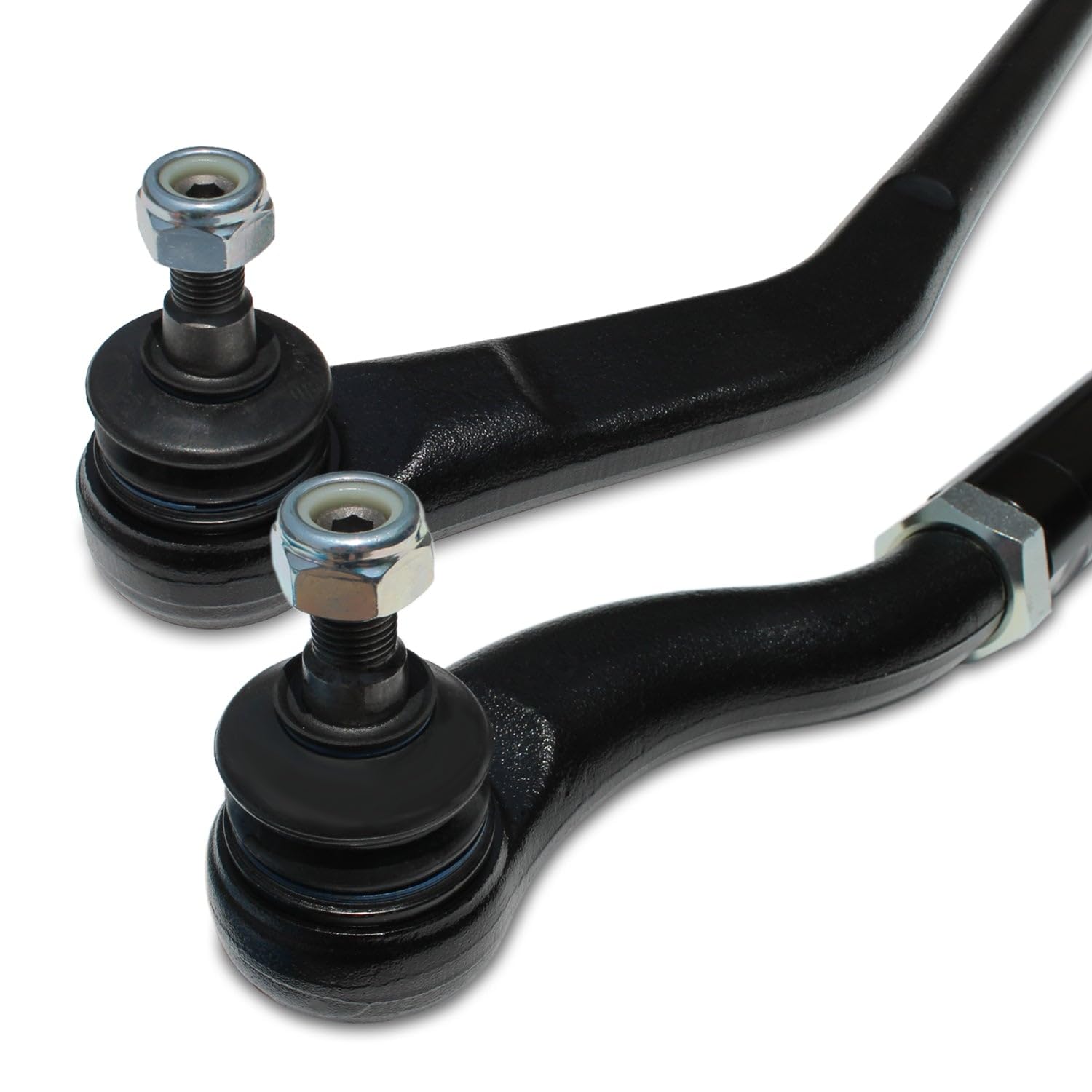 Suspension Tie Rod and Drag Link RSO with Steering Stabilizer Relocation Bracket Adjustable Heavy Duty Kit 0-3 inch Lift Compatible with 07-18 Wrangler JK/JKU
