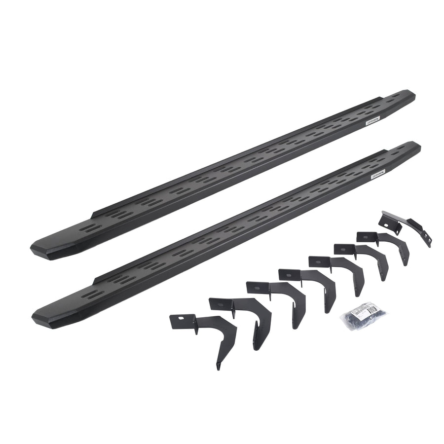 Go Rhino Running Boards & Brackets RB30 | Galvanized Steel, Textured Black | 69623580PC | Fits 2015-2024 Chevrolet Colorado & GMC Canyon Crew Cab Pickup