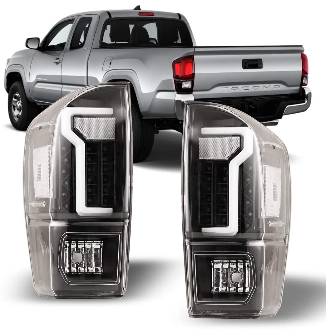 Winjet LED Tail Light Assembly for [2016 2017 2018 2019 2020 2021 2022 2023 Tacoma Toyota] LED Glow Bar Running Tail Lights Rear Light,1 PAIR,Driver and Dassenger Sides