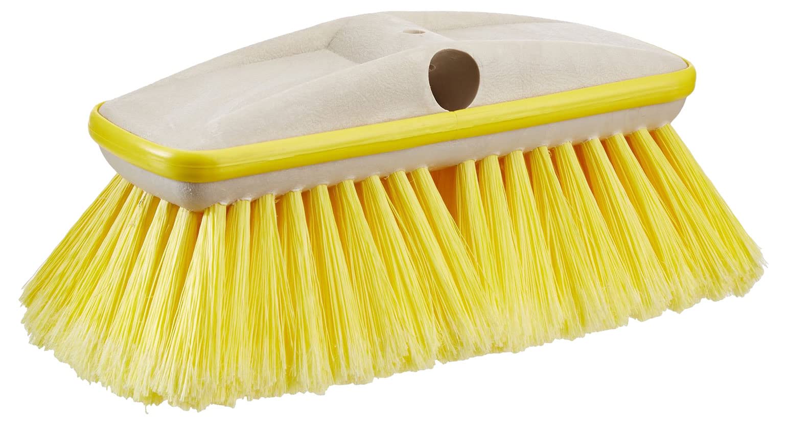 8" STAR BRITE Premium Soft Brush Head W/Bumper - Dual Connections Fit Either Standard 3/4" Threaded Poles or Extend-A-Brush Handles (Soft) (Yellow) (040161)