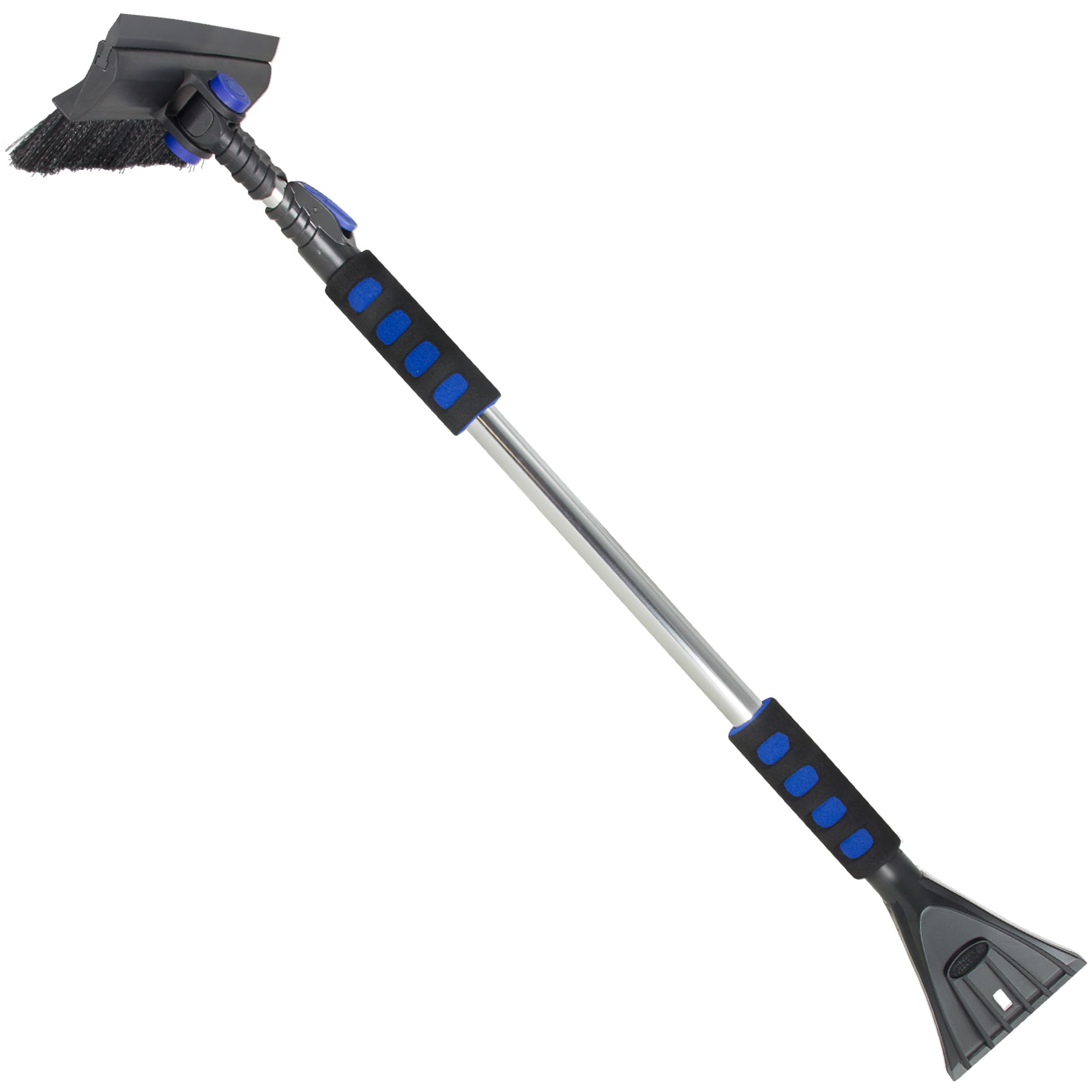 80052 SubZero 52" Quick-Release Handle Ice Scraper and Pivoting Snow Broom (Colors May Vary)