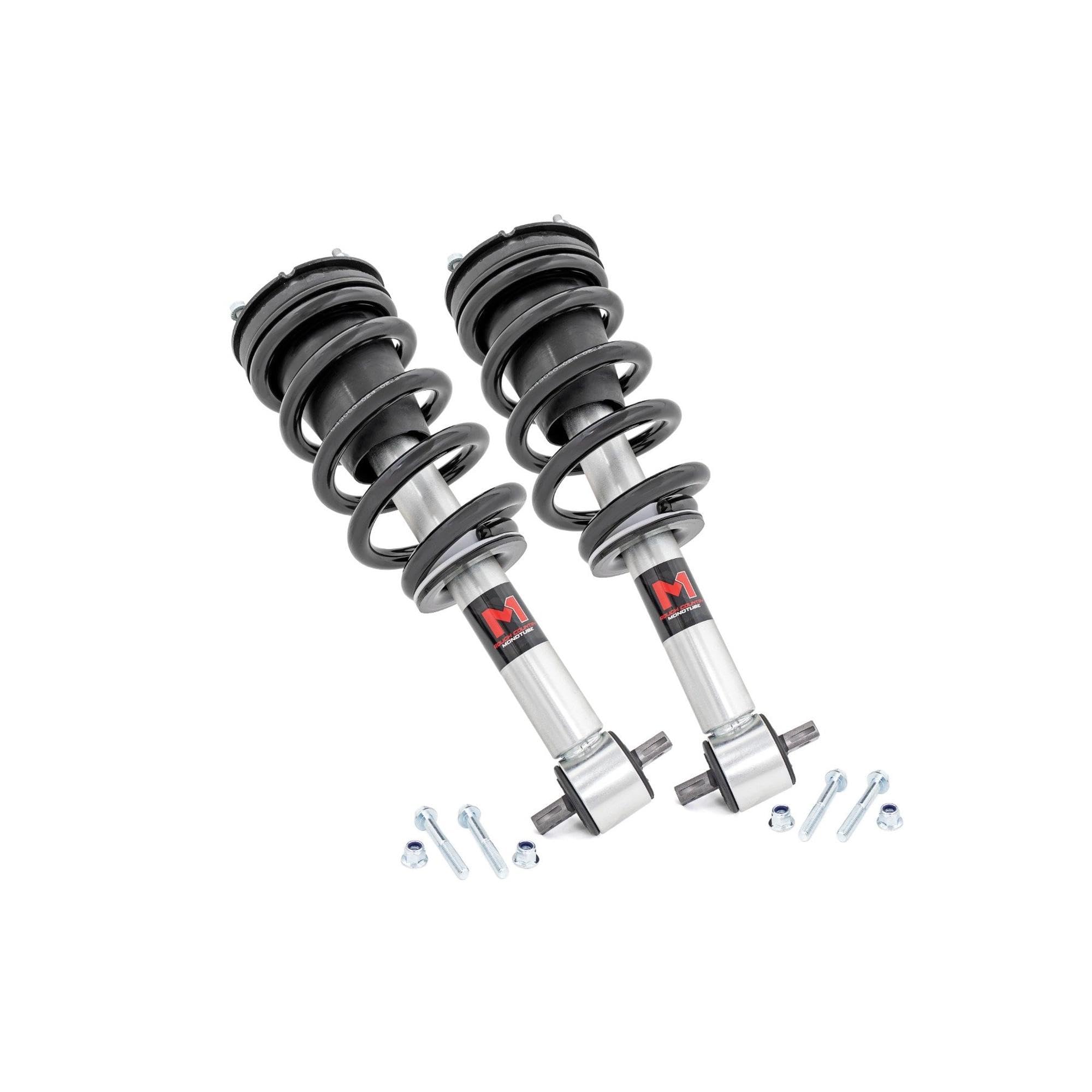 Rough Country Adjustable M1 Leveling Struts for GMC Yukon/Yukon XL 1500 (2021-2025) w/2" Lift - Enhanced Control & Clearance, Set of 2