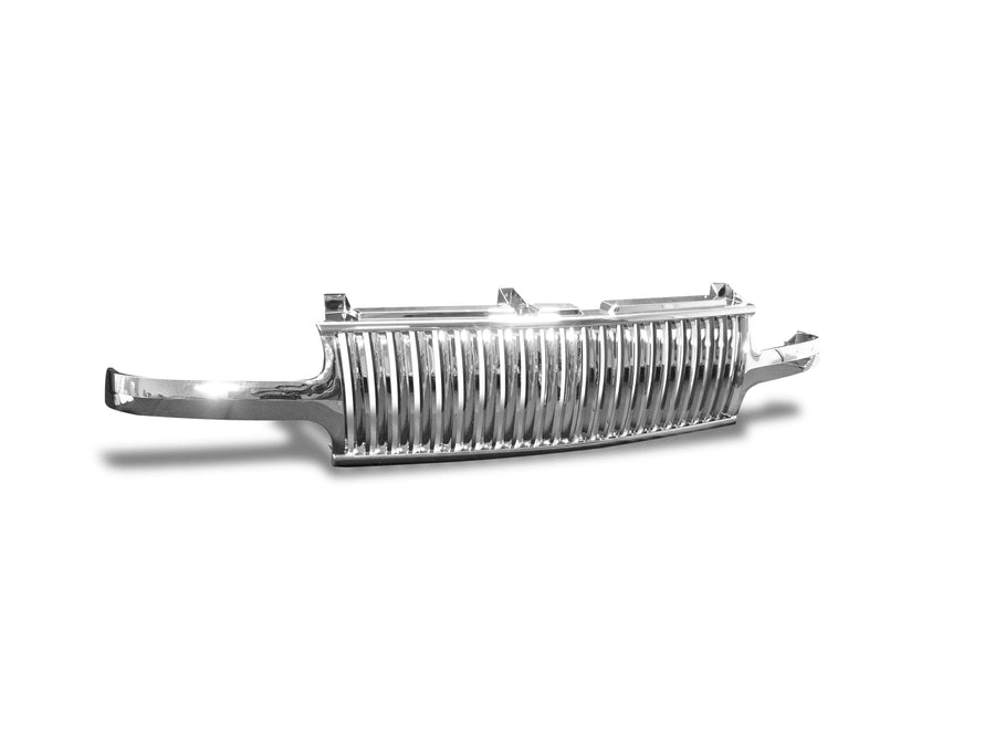 Vertical Front Hood Grille Armordillo USA 7147270 - Chrome Fits 1999-2002 Chevy Silverado 1500