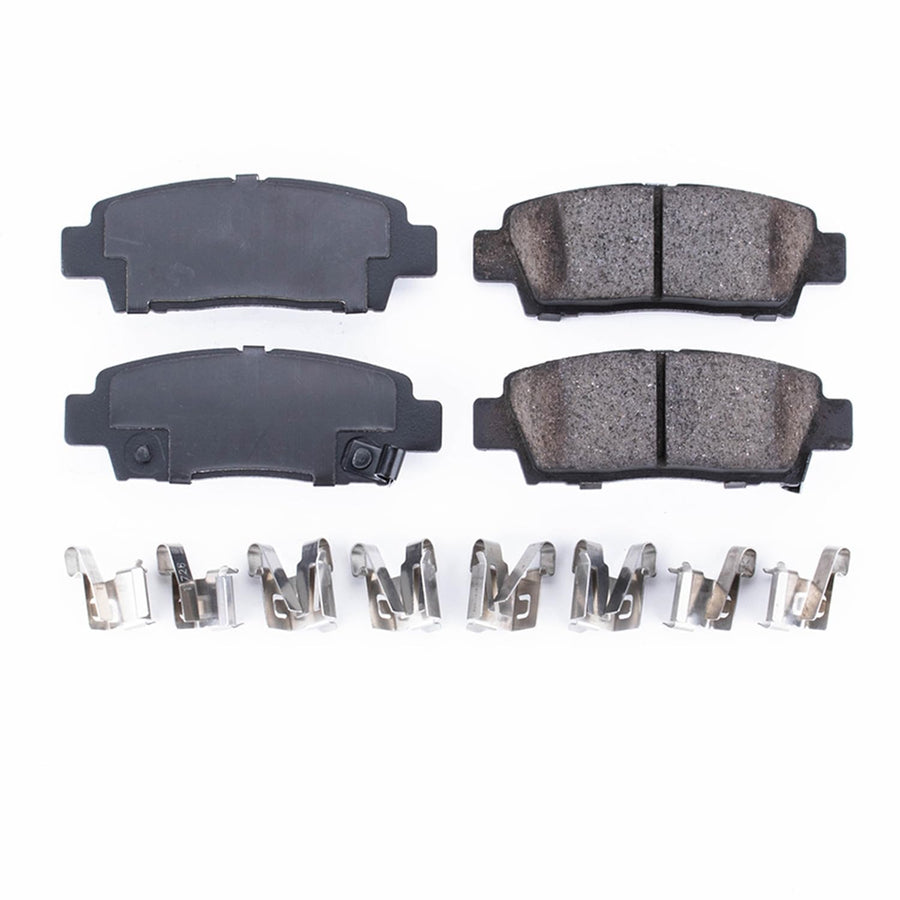 Rear Brake Kit Power Stop For Toyota Avalon 1995-99 - Ceramic Brake Pads With Installation Hardware, 17-672
