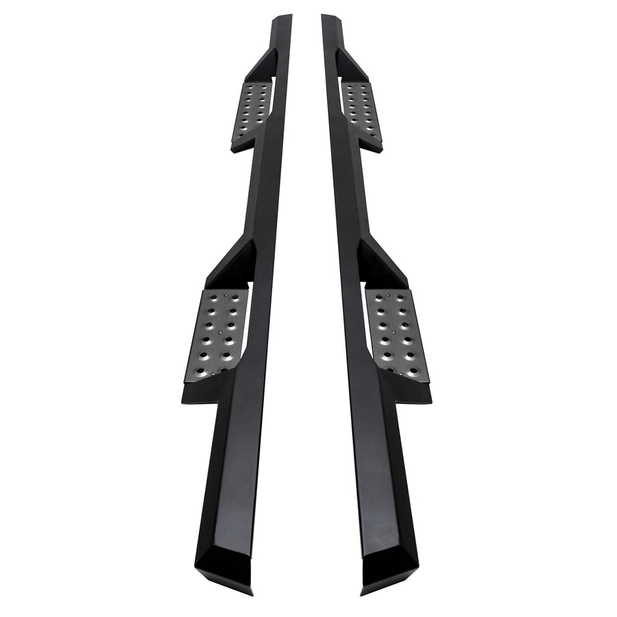 Westin HDX 56-119552 Stainless Drop Nerf Bars fits 2004-2013 Silverado Sierra 1500 2001-2019 Silverado Sierra 2500 3500 Crew Cab Textured Black Pair