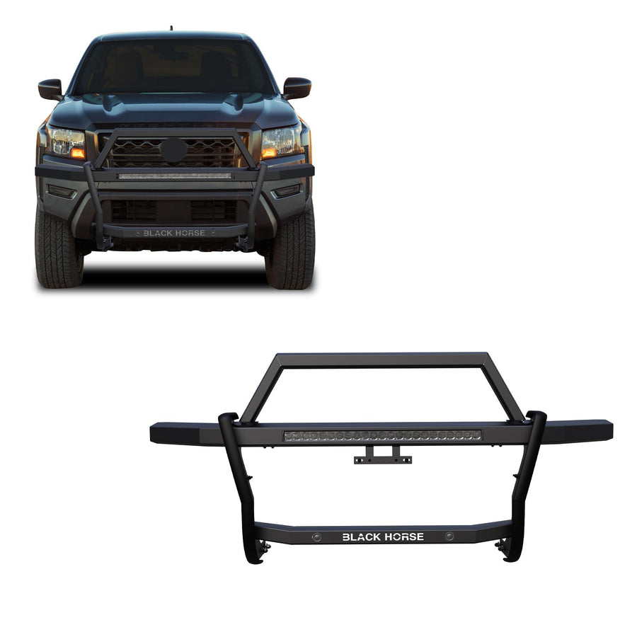 Rambler Black Horse Grille Guard Kit Modular Black Compatible with 2022-2024 Nissan Frontier-RAGN01-K1