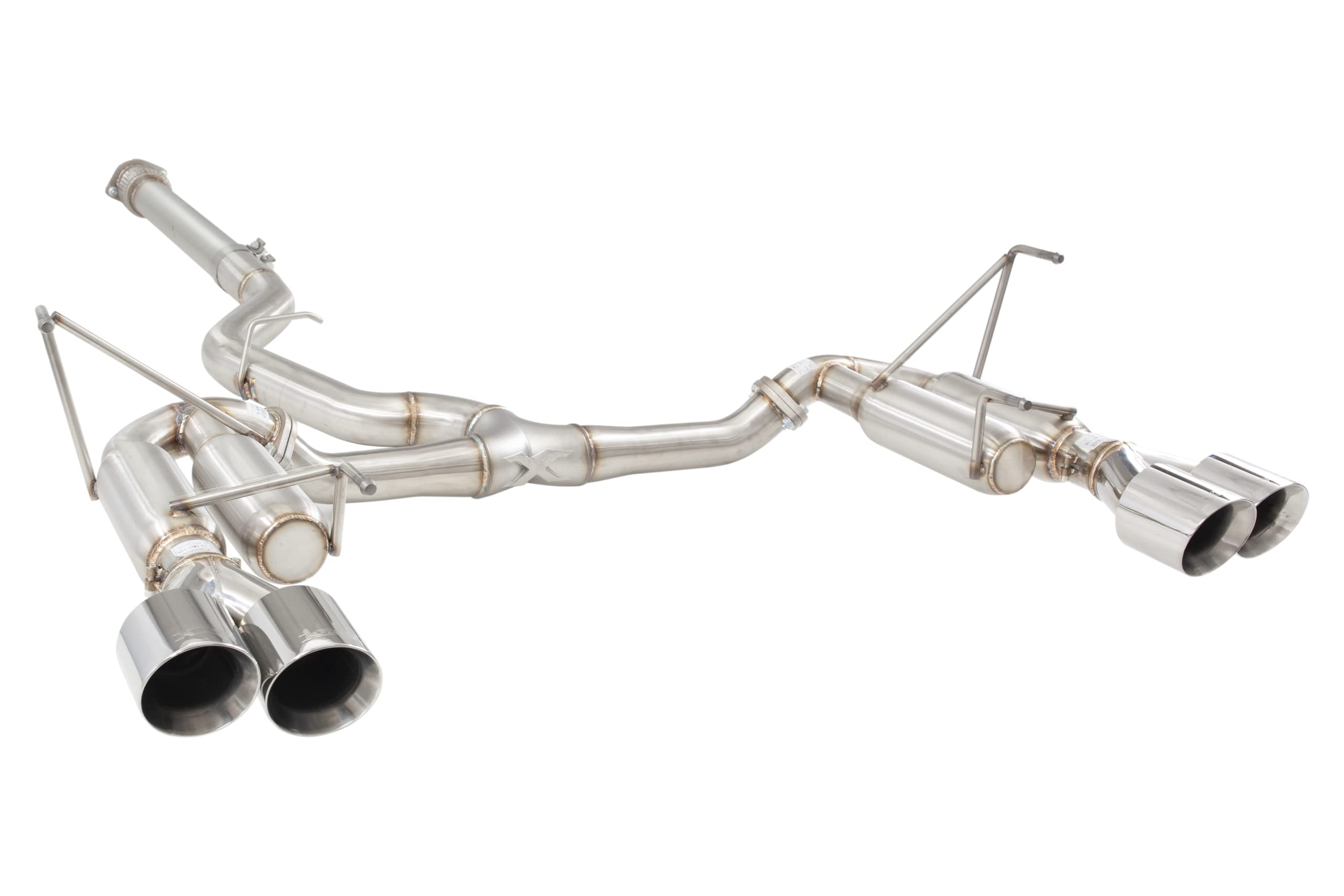 3" XFORCE ESSW29RCS Cat-Back Race Style Exhaust System for Subaru WRX 2022-Current; 304 Stainless Steel with Polished Quad Tips