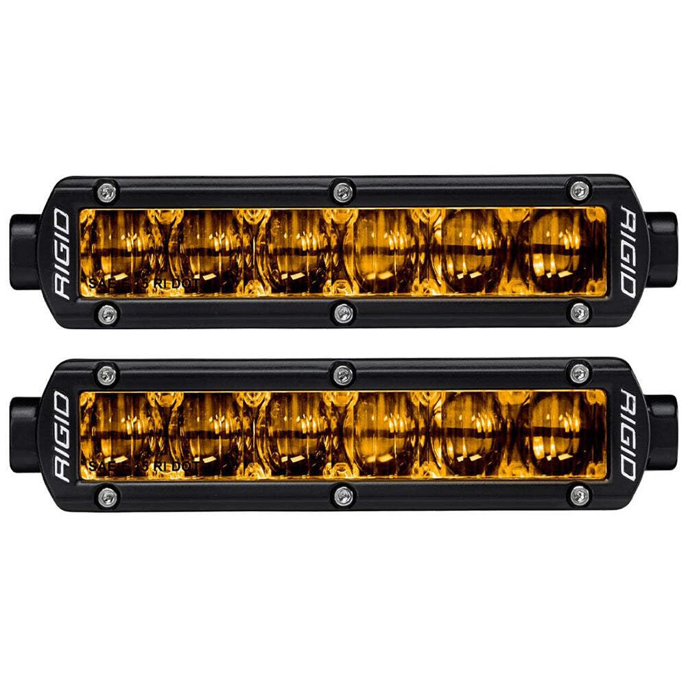 6 Inch RIGID INDUSTRIES SR-Series DOT/SAE J583 Selective Yellow LED Fog Light Pair For Auto