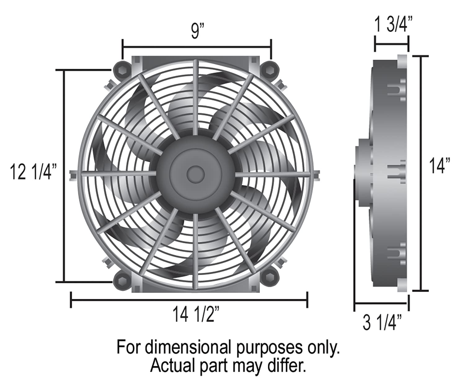 16014 Derale 14" Tornado Electric Fan