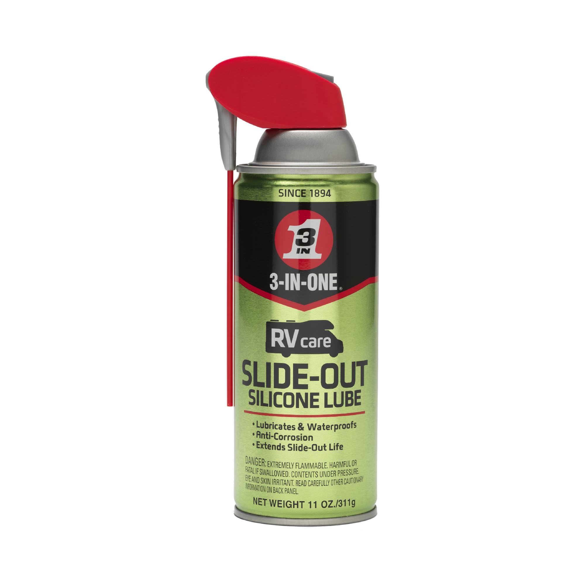 RVcare 3-IN-ONE Slide-Out Silicone Lube, Premium RV Slide-Out Lubrication, 11 OZ (1-Pack)
