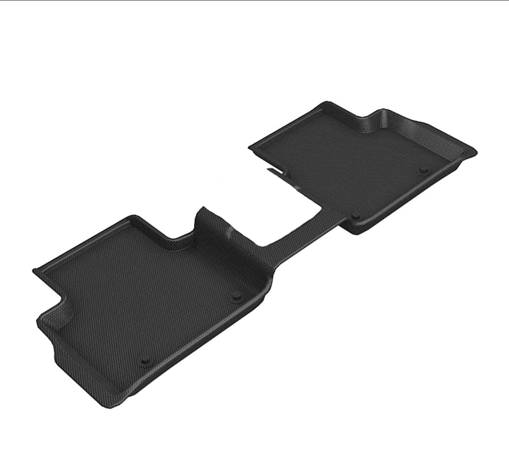 Kagu 3D MAXpider Custom Fit Floor Mat (Black) Compatible with Jeep Grand Cherokee L (WL) 6-Seat w/o Rear Center Console 2022-2026 - Second Row