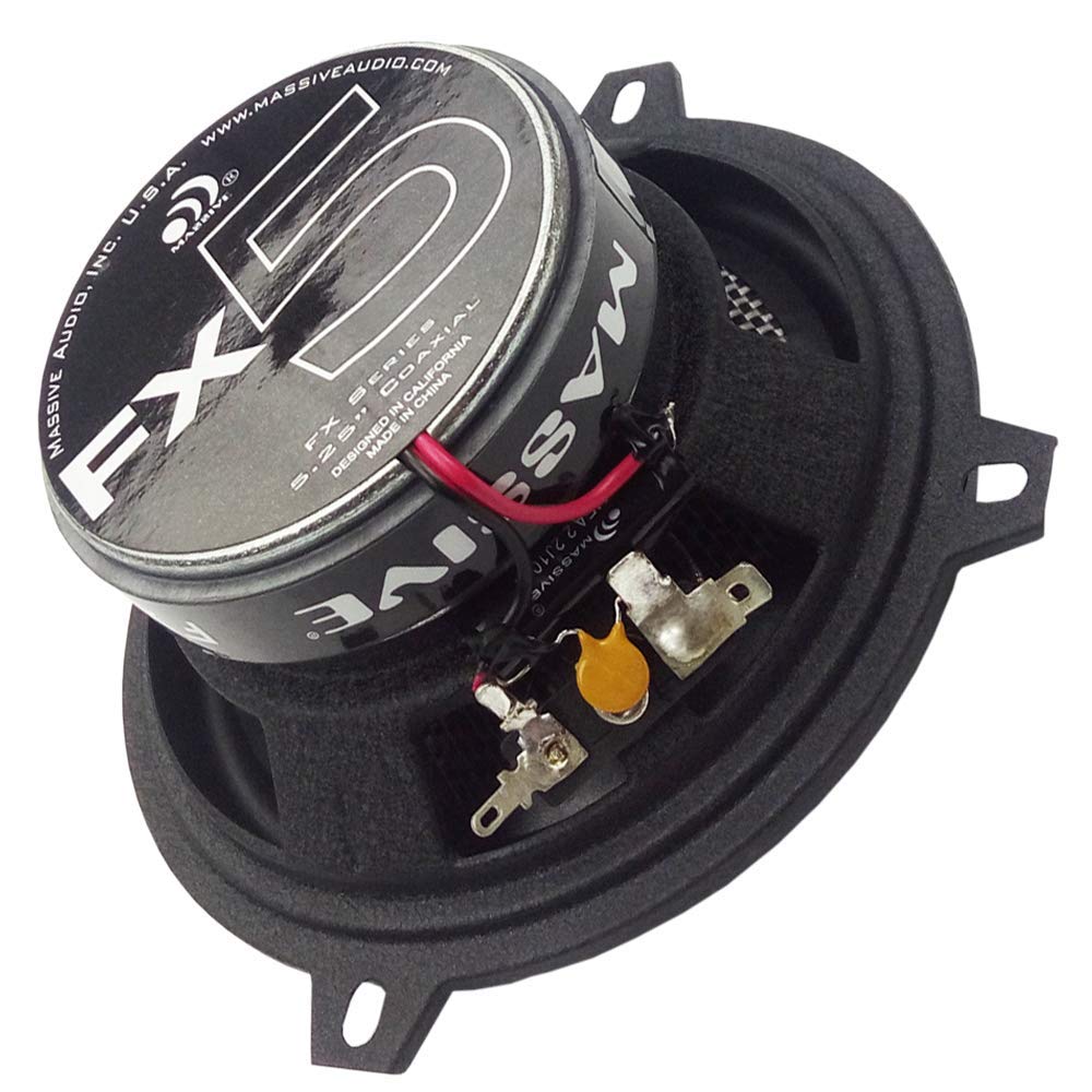 5.25" Coaxial Car Speakers Massive Audio FX5 | 150W Max Power, 8oz Magnet, 88dB Sensitivity – Premium Sound Upgrade for Car Audio Systems