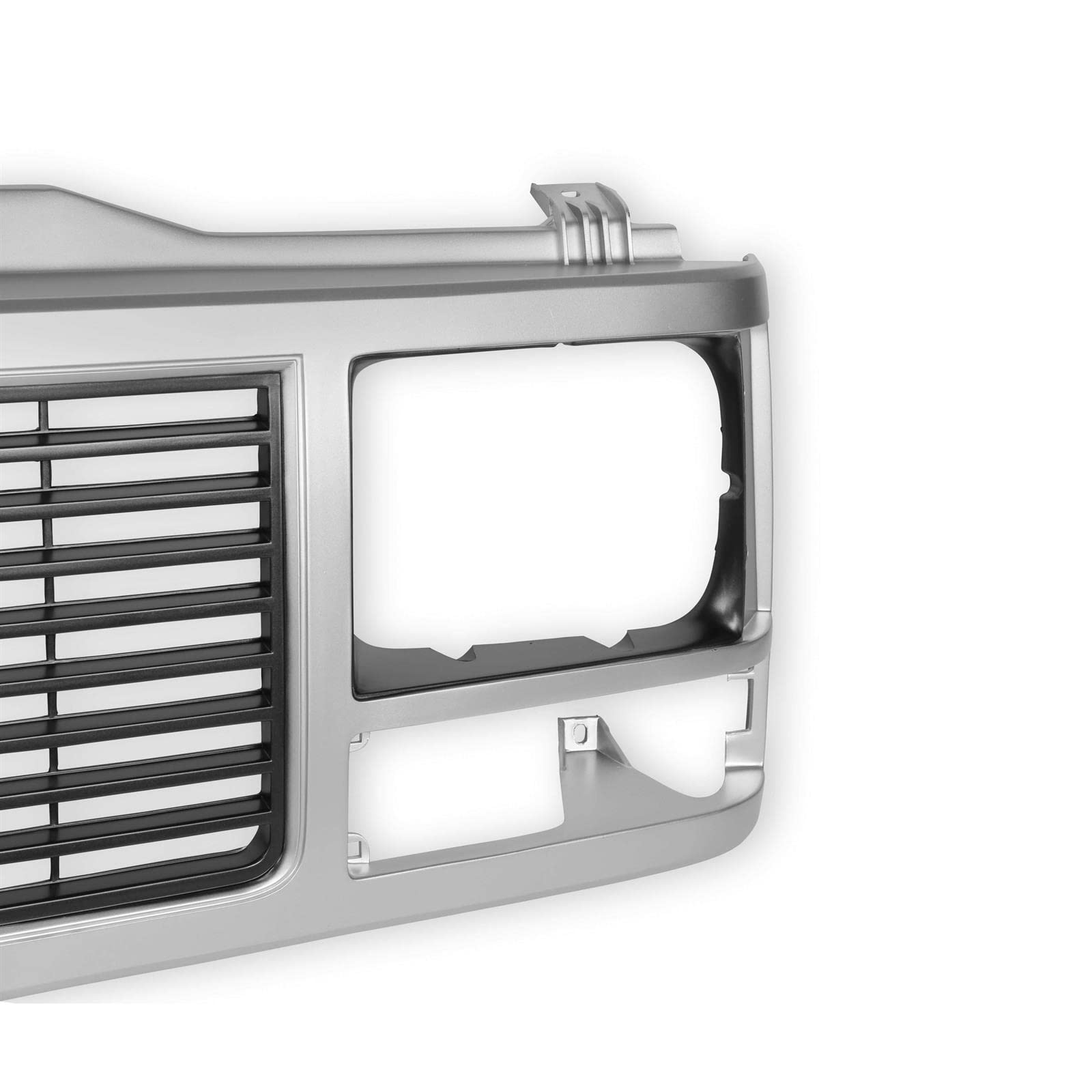 GMC Grille Holley 04-367, Single Headlight, Silver 88-93 GMT400