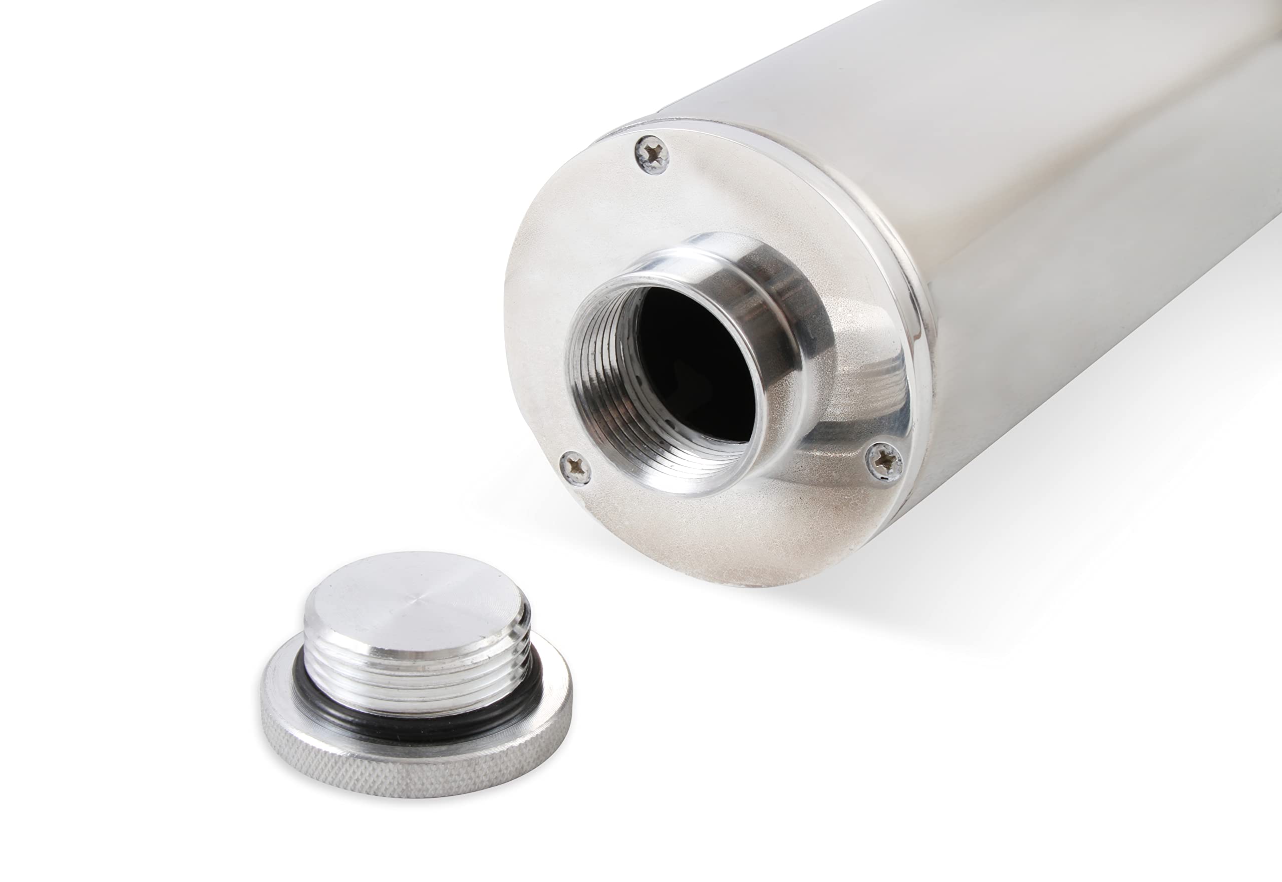 3" x 10" Mr. Gasket Stainless Steel Overflow Tank 9133