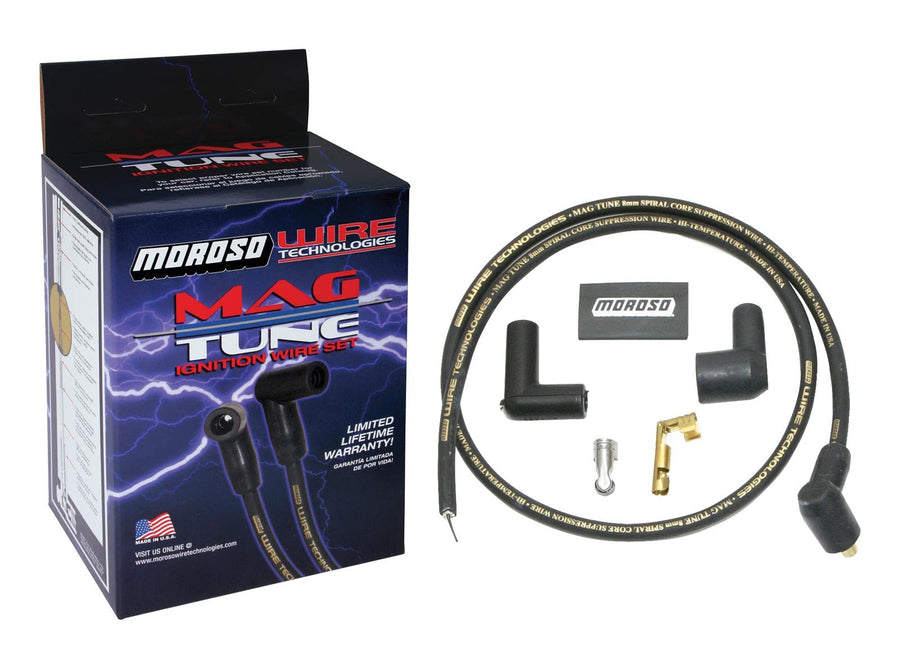 Moroso Mag Tune 9775M Sleeved Spark Plug Wires, Fits Big Block Chevy w/HEI Distributor, Straight Plug Ends