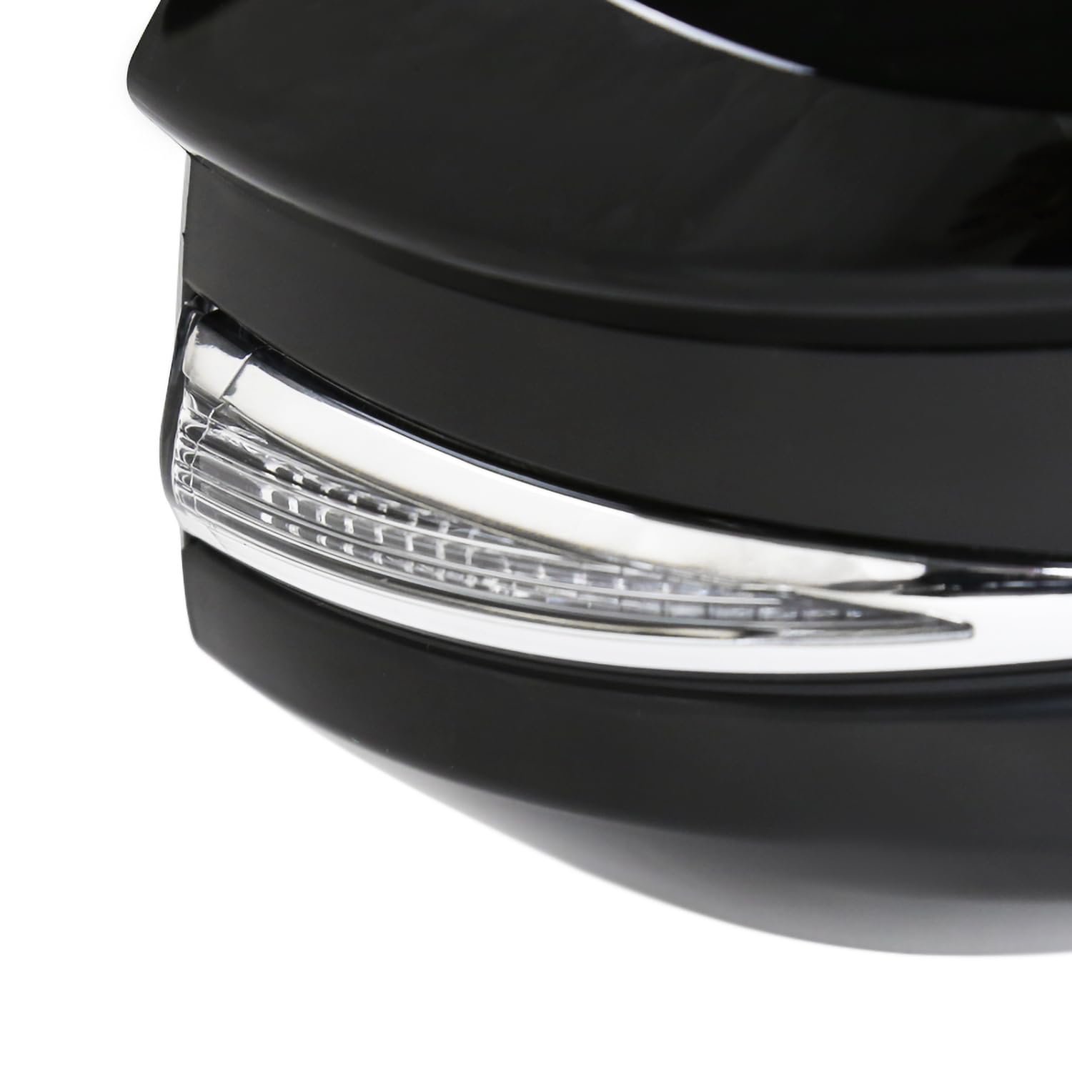 Spec-D Tuning Glossy Black Right Passenger Side Power Fold Heated 10 Pin Mirror + LED Signal Compatible with 2013-2015 Toyota RAV4