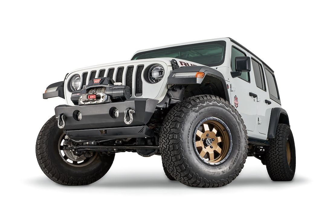 Jeep Wrangler JL/JK and Gladiator JT WARN 102510 Front Crawler Bumper: Stubby, without Tube