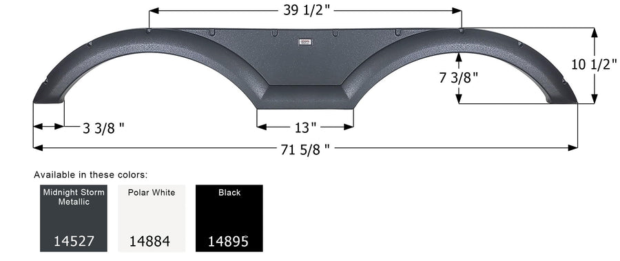 Fender Skirt ICON 14884, Tandem, Heartland, FS4527, Polar White