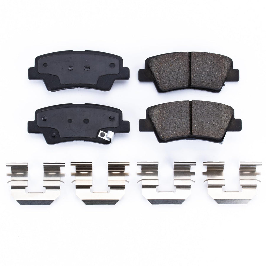 Rear Brake Kit Power Stop For Hyundai Azera 2009-11 | Hyundai Sonata 2008-10 - Ceramic Brake Pads With Installation Hardware, 17-1446