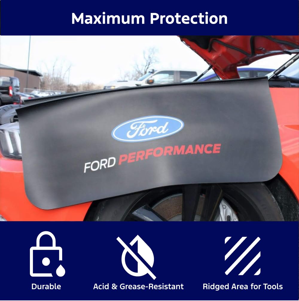 Ford Performance Genuine OEM Fender Cover from Ford | Strong, Sturdy and Slip Resistant Black Fender Cover | M1822A7
