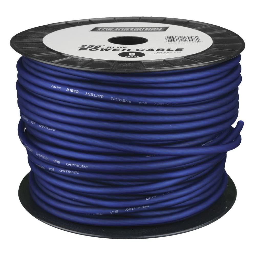 8 Gauge Install Bay Cca Value Line Power Cable Blue - 250 Foot Coil