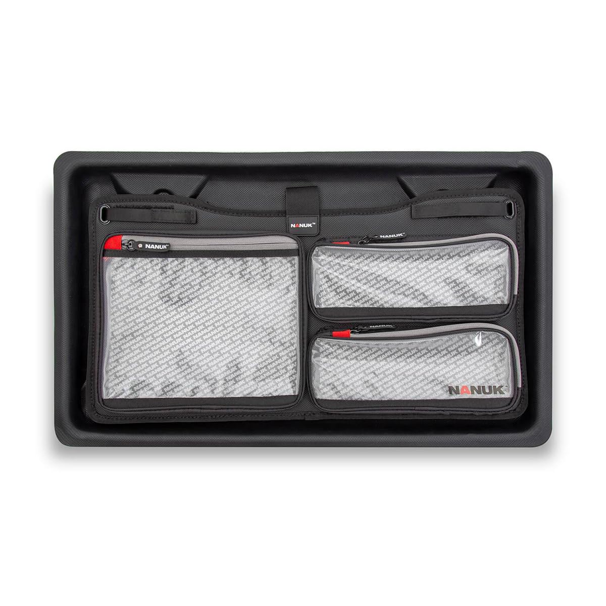 Wheeled Waterproof Hard Case Nanuk 938 with 3-Pocket Lid Organizer and Padded Divider, Black