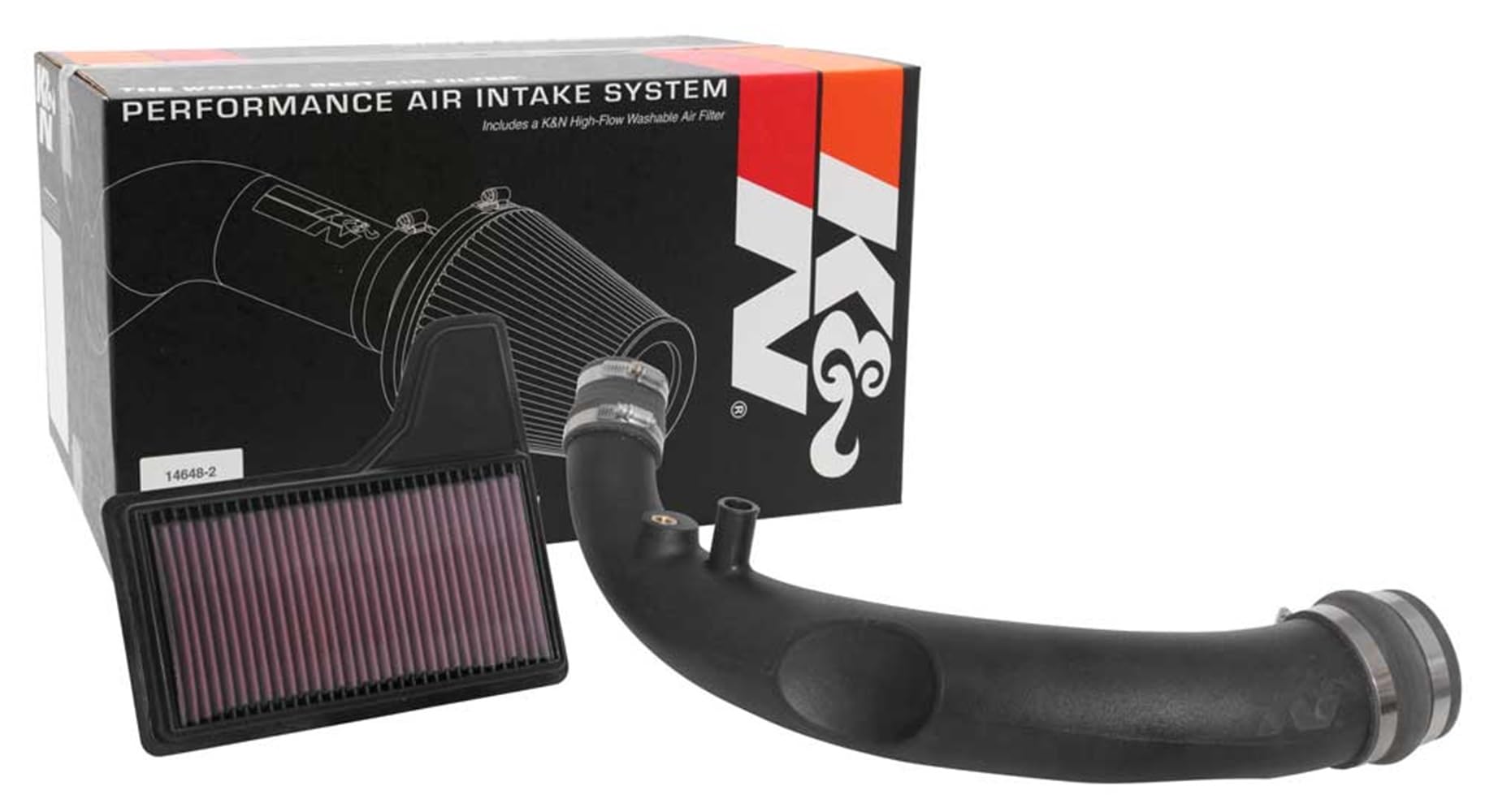 K&N Cold Air Intake Kit: Increase Horsepower up to 7.6HP / 14TQ, High Performance: 50-State Legal: Compatible With 2018-2021 FORD Mustang, 57-2606