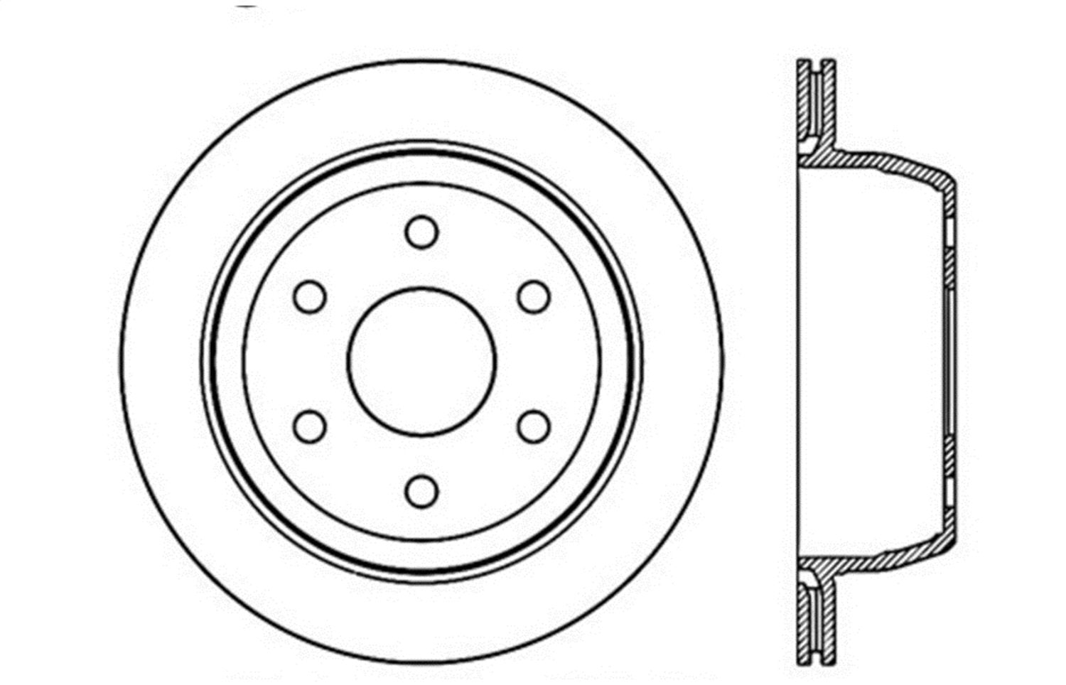 StopTech Sport Drilled/Slotted Brake Rotor 127.66041L (Rear Left), 1 Pack