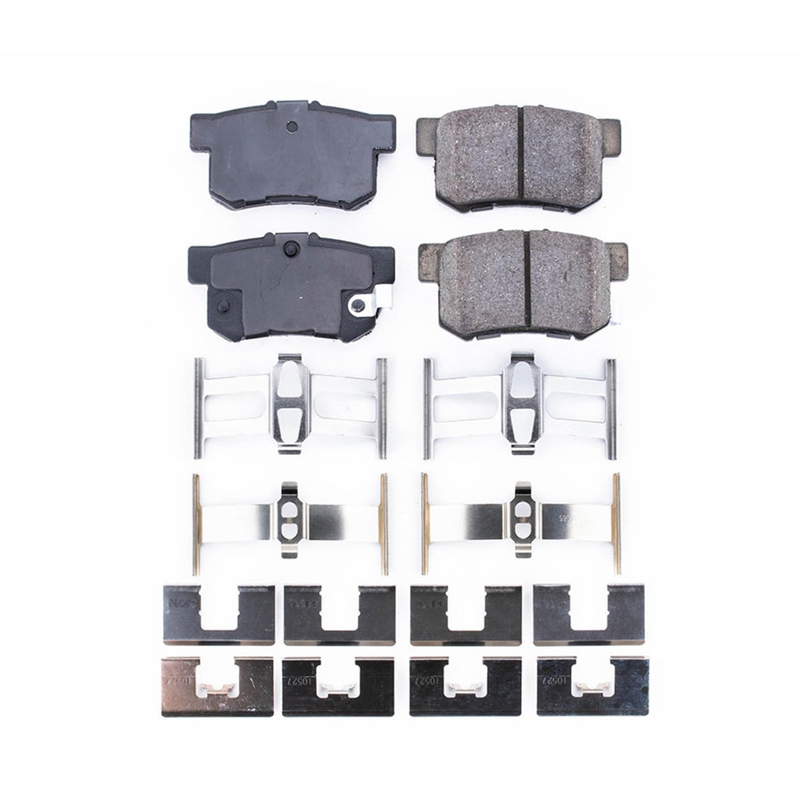 Power Stop Brake Kit Rear For Acura CL 1997-99 |CSX 2006-11 |EL 2001-05 |ILX 2013-22 |Integra 1997-98 |Acura Integra 2000-01 - Ceramic Brake Pads With Installation Hardware, 17-537