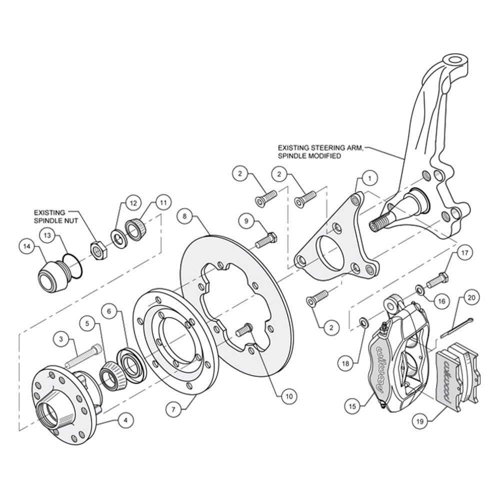 Frt.MD Wilwood Drag Disc Spindle