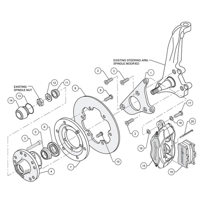 Frt.MD Wilwood Drag Disc Spindle