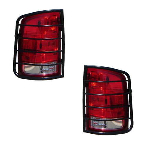 Tail Light Guards Black Horse Compatible with 2003-2009 Hummer H2-7GHU010A
