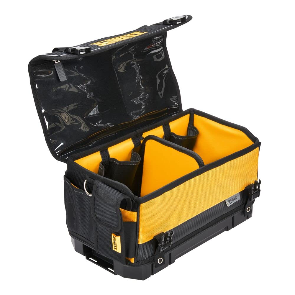 DEWALT Tool Bag, 16-inch Durable TSTAK Tote with Tool Organizer and Hard Bottom (DWST17623)