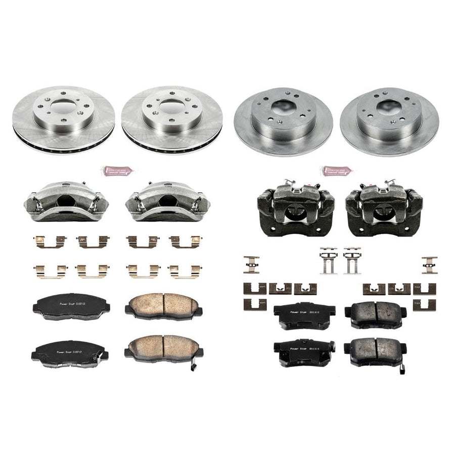 Power Stop KCOE1240A 1-Click Autospecialty OE Replacement Brake Kit with Calipers For Honda Accord 1998-2002 [Model Specific]