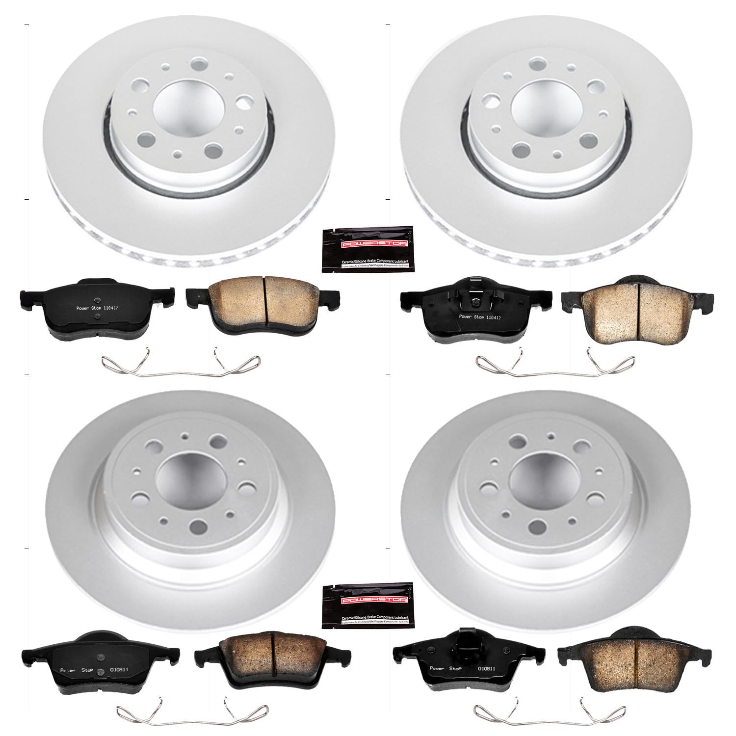Power Stop CRK4430 Z23 Evolution Geomet Coated Brake Kit Front and Rear For Volvo S60 2001-2009, Volvo S80 1999-2006, Volvo V70 2001-2007, Volvo XC70 2003-2007 [Model Specific]