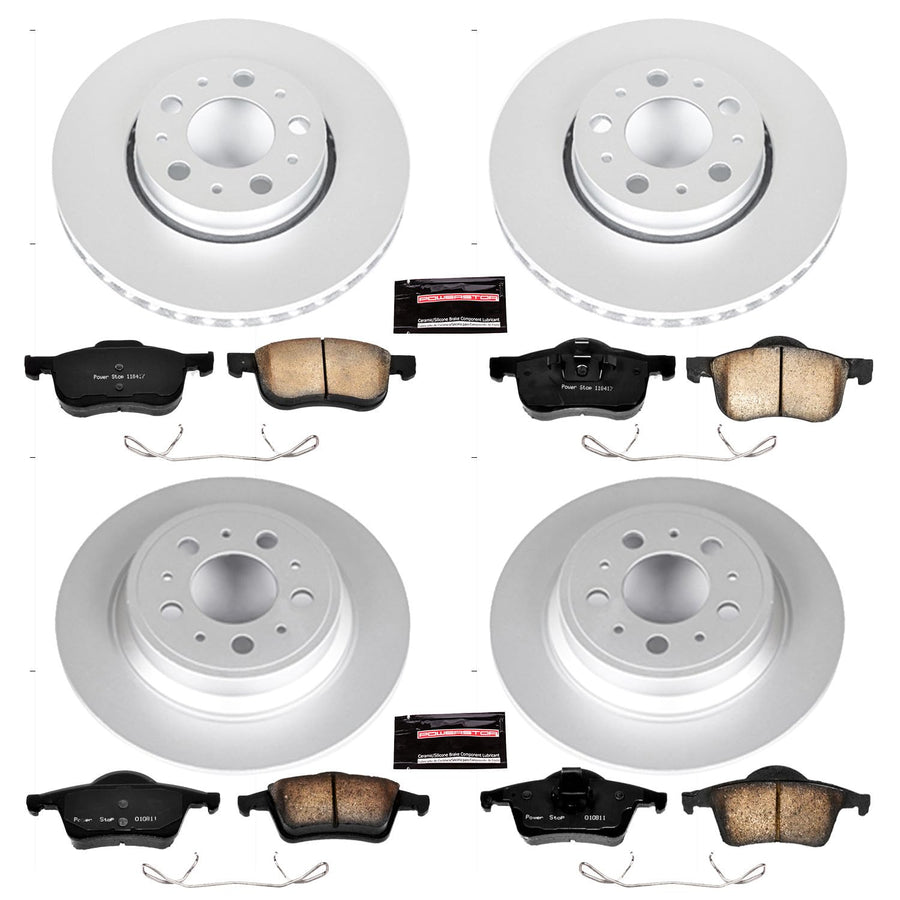 Power Stop CRK4430 Z23 Evolution Geomet Coated Brake Kit Front and Rear For Volvo S60 2001-2009, Volvo S80 1999-2006, Volvo V70 2001-2007, Volvo XC70 2003-2007 [Model Specific]