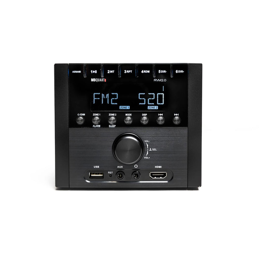 MB Quart RV in Dash Compact Mechless Source Unit with AM/FM, Bluetooth, RCA, USB, and HDMI for Audio and Visual Media Connection