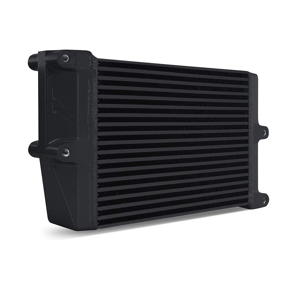 Mishimoto Universal Heavy-Duty Bar-and-Plate Oil Cooler MMOC-OO-10BK, 10" Core, Opposite-Side Outlets, Black