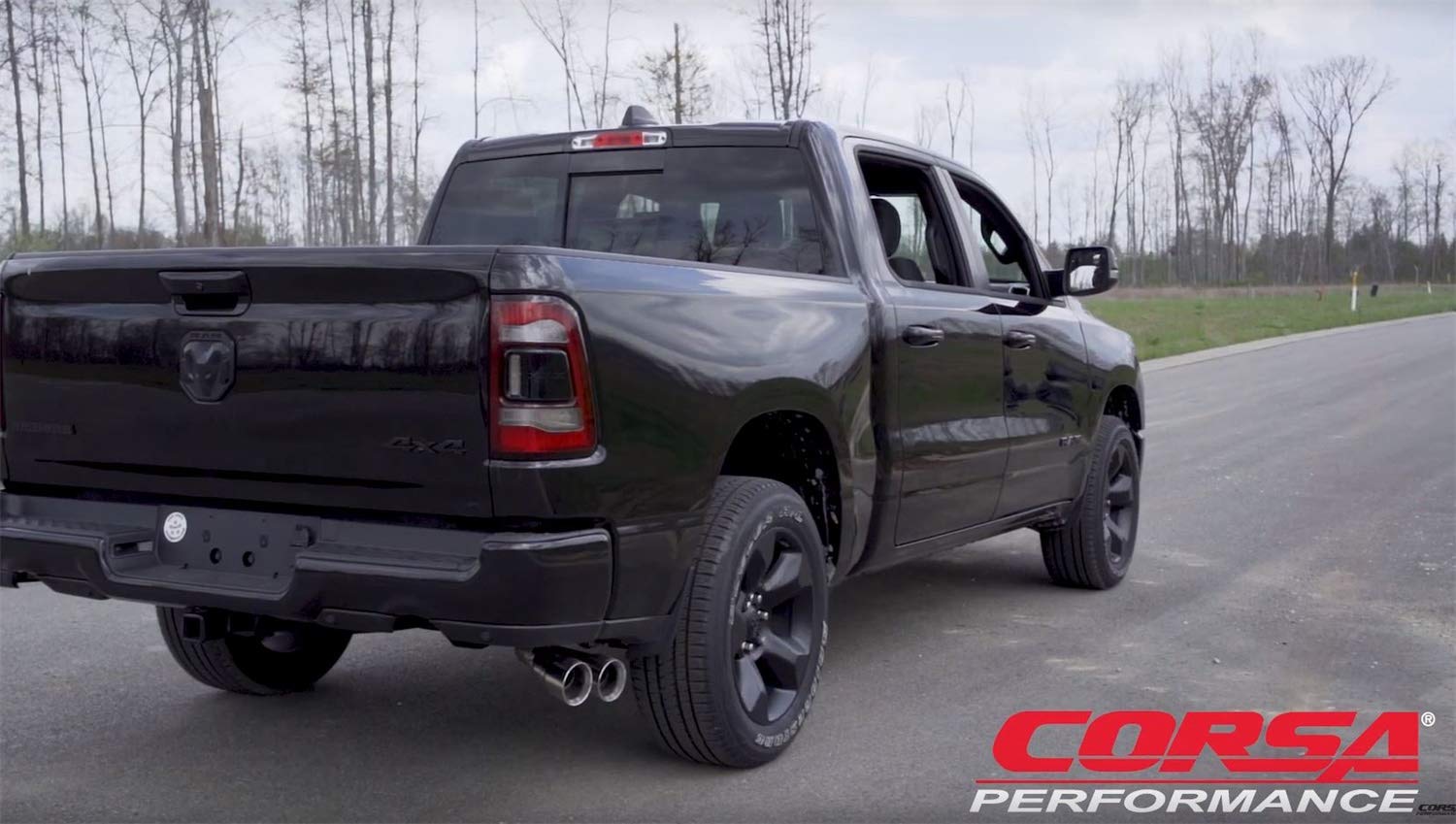 Corsa Cat-Back 4in Polished Single Side Exit Dual Tip For 2019 Ram 1500 5.7L Crew Cab w/57in or 76in Bed - 21036