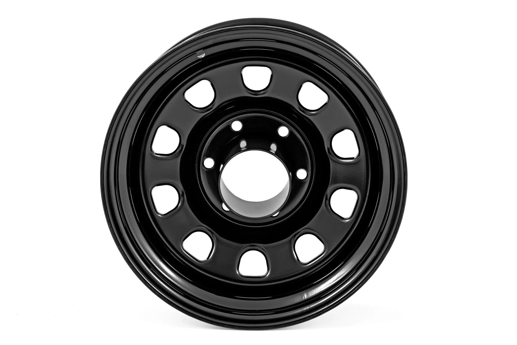 Rough Country Steel Black Wheel - 17x9, 6x135mm Bolt Pattern, +0mm Offset, Black Finish for Jeeps, Truck, SUV, Off-Road