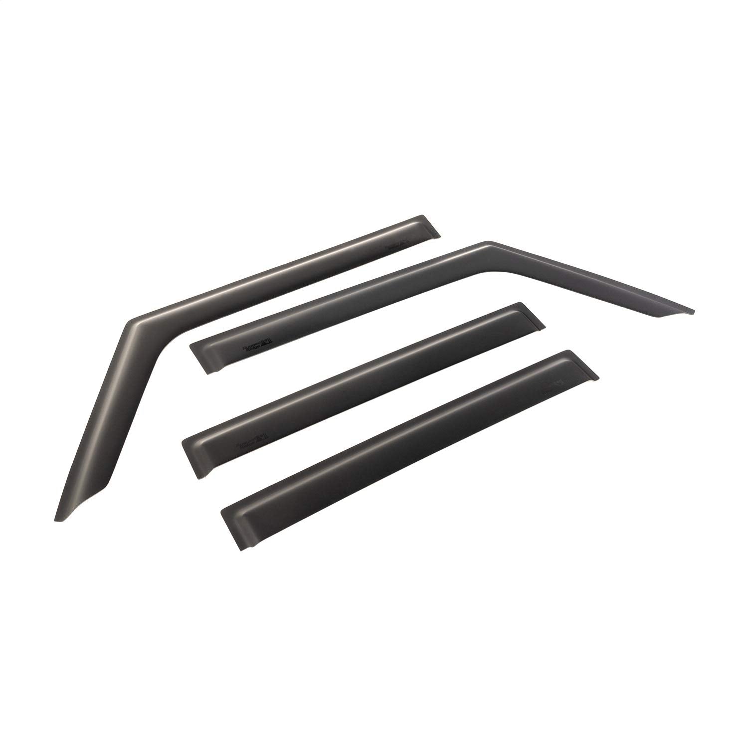 Window Visors Rugged Ridge for Jeep Wrangler/Gladiator | Matte Black | 11349.17 | Fits 2018-2025 Jeep Wrangler JL; 2020-2025 Jeep Gladiator JT