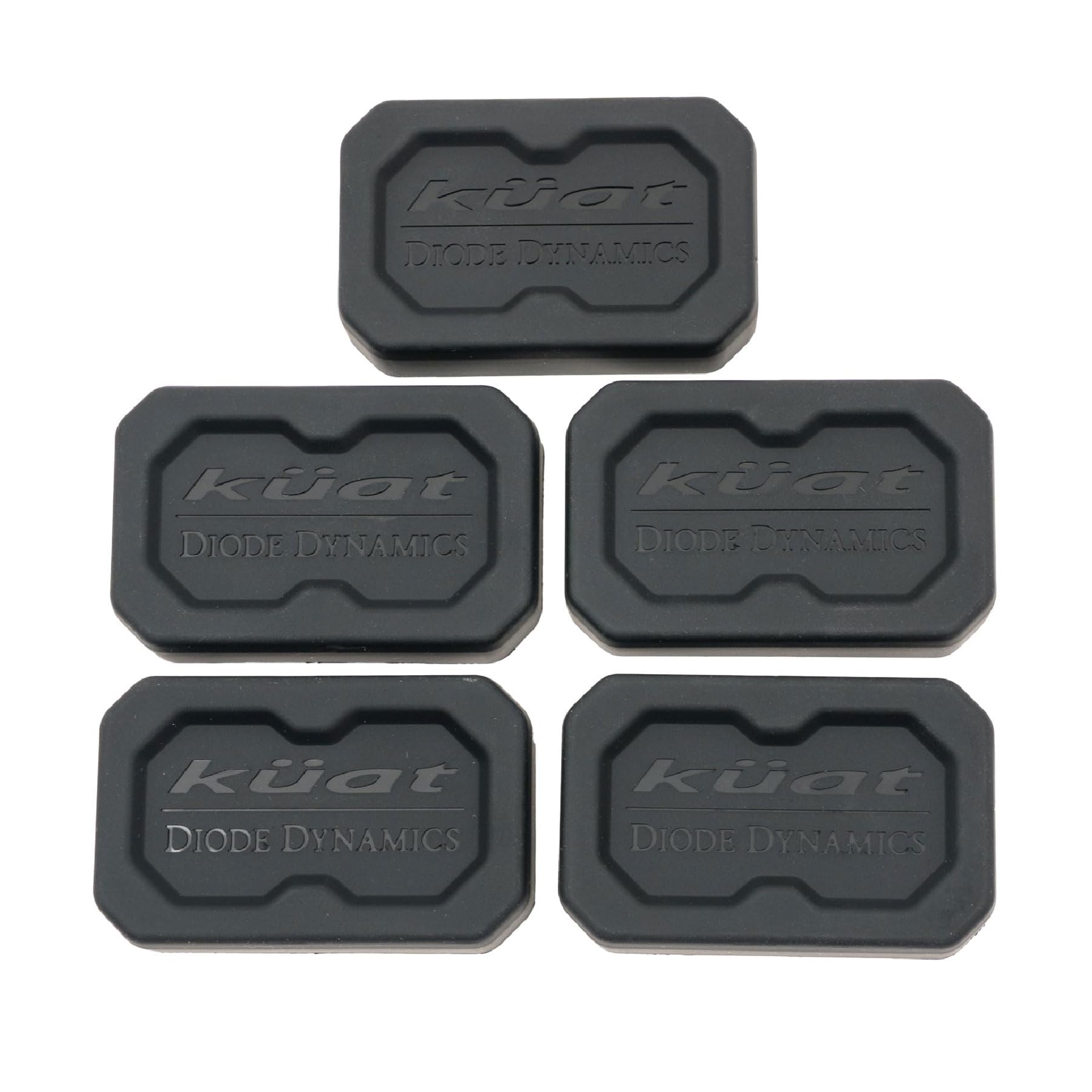 DEK Light Pod Lens Covers KUAT - Set of 5 Durable Rubber Protective Covers Compatible with Lit DEK & DEK Light Bars, Black Finish