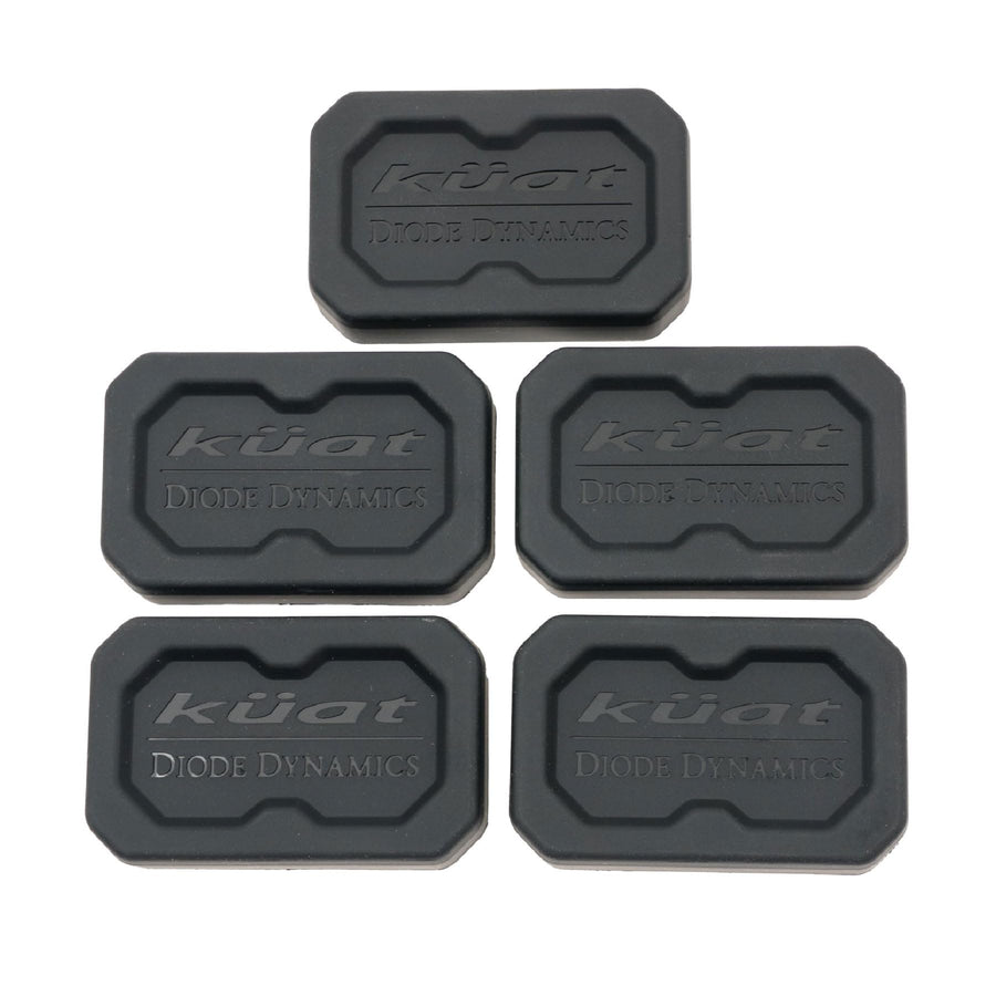 DEK Light Pod Lens Covers KUAT - Set of 5 Durable Rubber Protective Covers Compatible with Lit DEK & DEK Light Bars, Black Finish